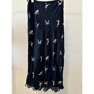 Banana Republic Navy Blue Floral Mini Skirt